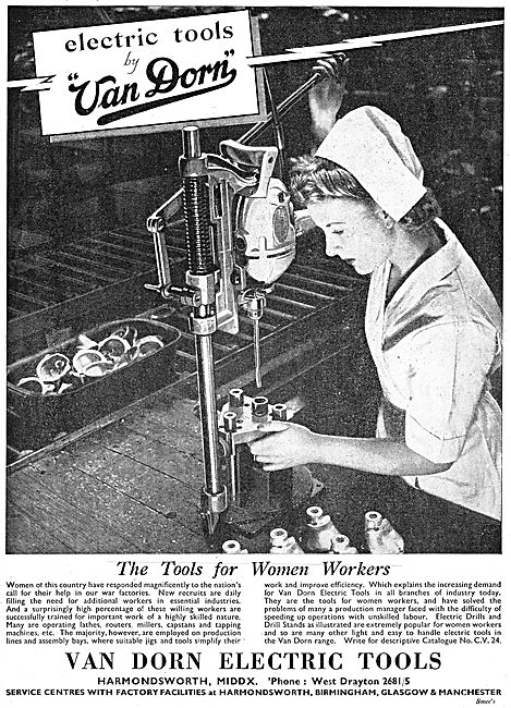 Van Dorn Portable Electric Tools For Women Workers               