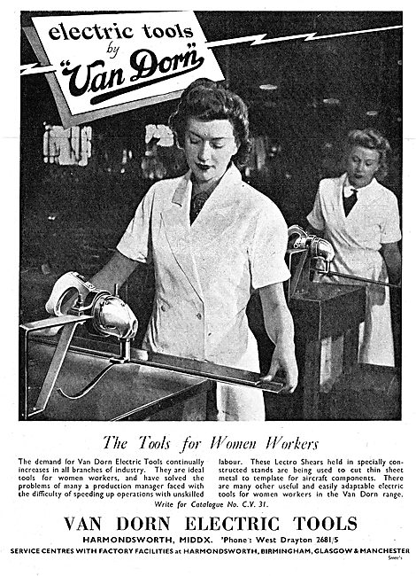 Van Dorn Electric Tools 1942 Advert                              