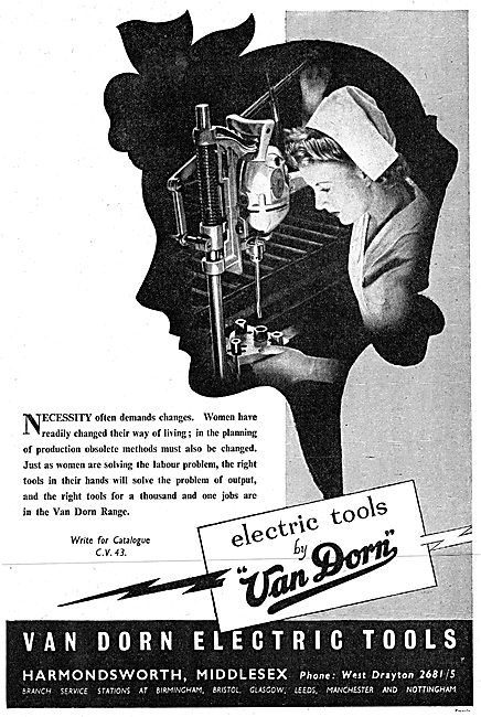 Van Dorn Portable Electric Tools 1943                            