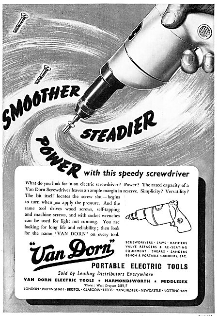 Van Dorn Portable Electric Tools 1949                            