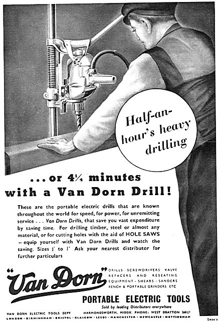 Van Dorn Portable Electric Tools  1950                           