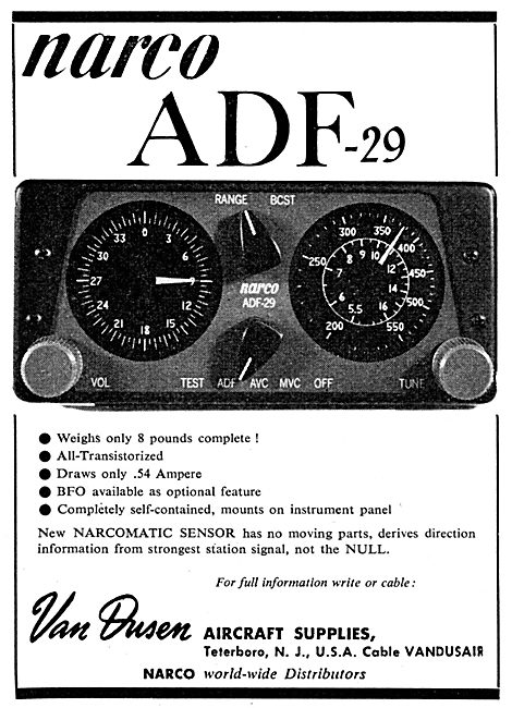 Van Dusen - Narco ADF-29 Receiver - NARCOMATIC Sensor            