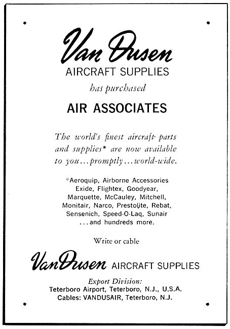 Van Dusen - Air Associates. Aircraft Parts Suppliers             