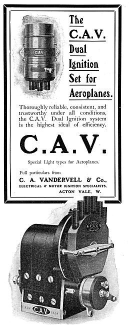 Vandervell C.A.V. Aeroplane Ignition Systems                     