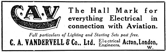 C.A.Vandervell - Electrical Parts & Accessories For Aircraft     