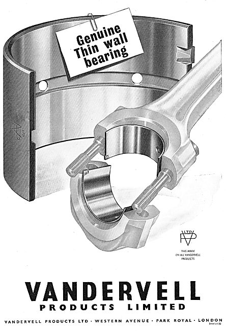 Vandervell Thin Wall Bearings                                    