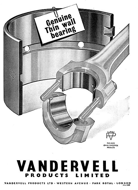 Vandervell Thin Wall Bearings                                    