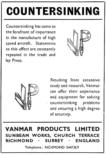 Vanmar Products Countersnking Services                           