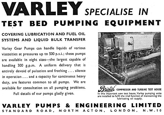 Varley Test Bed Pumping Equipment                                