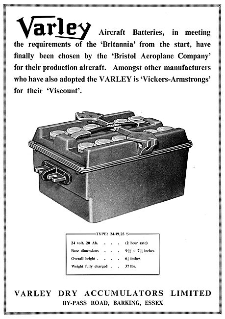 Varley Aircraft Dry Accumulators                                 