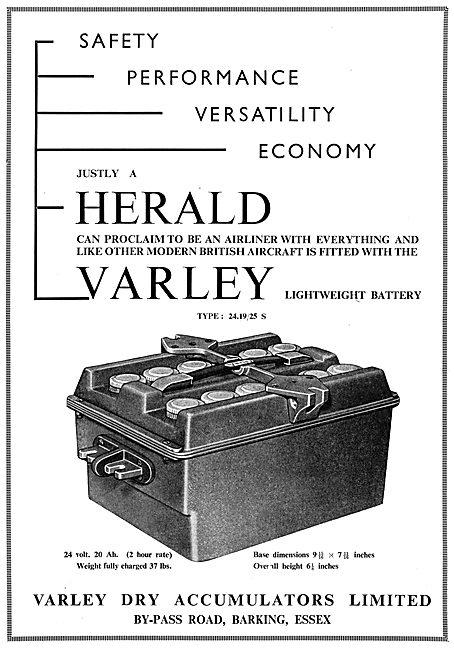 Varley Aircraft Batteries                                        