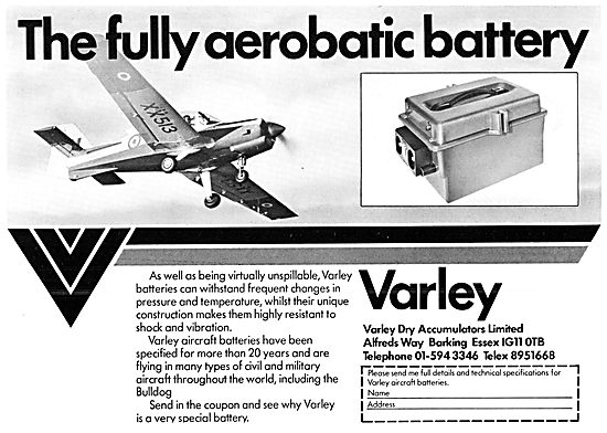 Varley Aircraft Batteries                                        