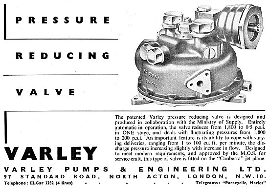 Varley Pumps - Valves. Pressure Reducing Valve                   