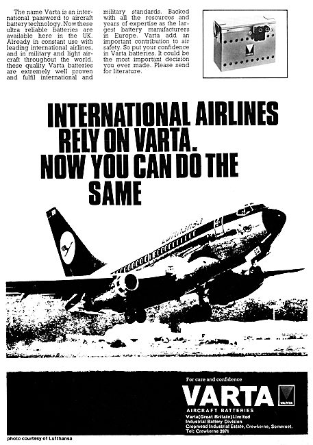 Varta Aircraft Batteries                                         