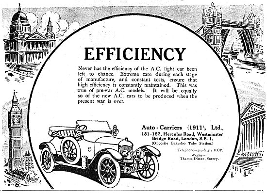 Auto-Carriers. Thames Ditton.  A.C.Cars                          