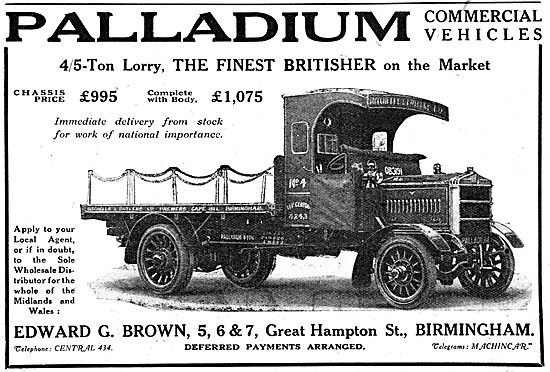 Palladium Lorries & Commercial Vehicles - WW1                    