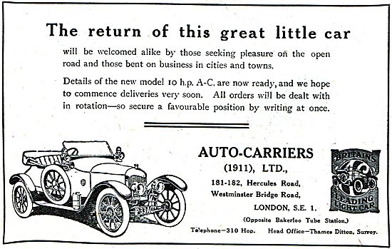 Auto-Carriers Ltd: A.C.10HP Car                                  