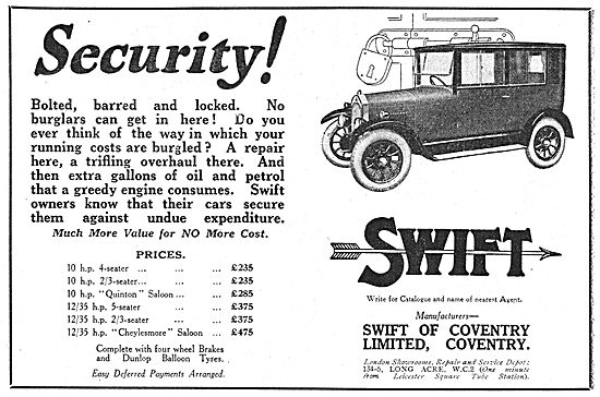 Swift 10 HP 4 Seater Motor Car                                   