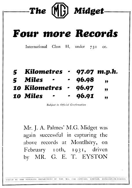 MG Midget 1931                                                   