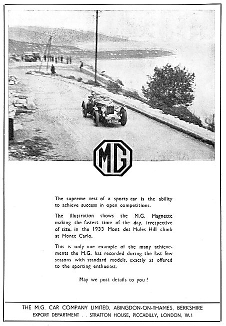 MG Magnette 1933                                                 