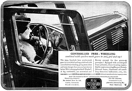 Standard Motor Cars. Standard Twelve 1933                        
