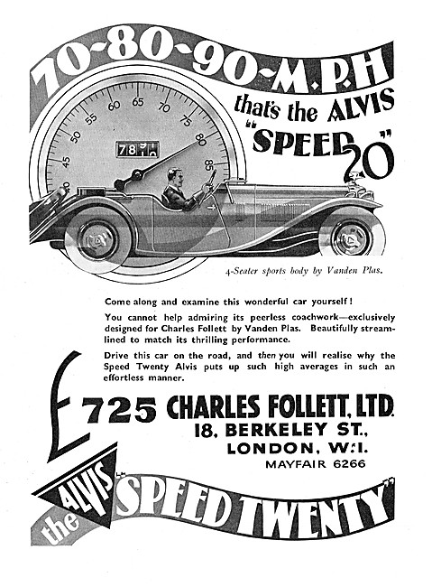 Alvis Speed 20 1933                                              