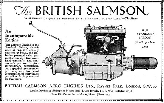 British Salmson 12/55 Engine                                     