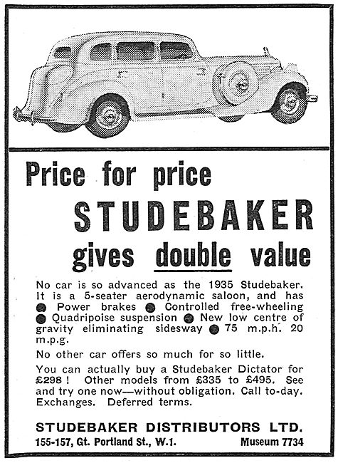 Studebaker 5-Seater Aerodynamic Saloon Car                       