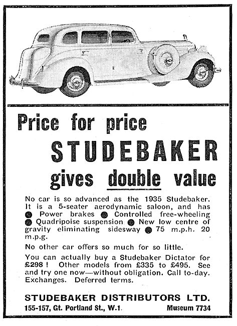 Studebaker Cars                                                  