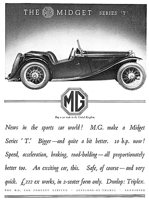 The M.G.Car Company - M.G.MIdget Series T 1936                   