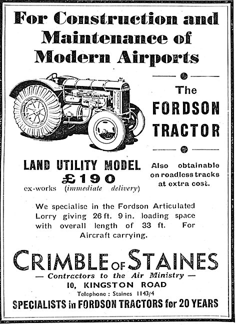 Fordson Tractor Land Utility Model 1937                          