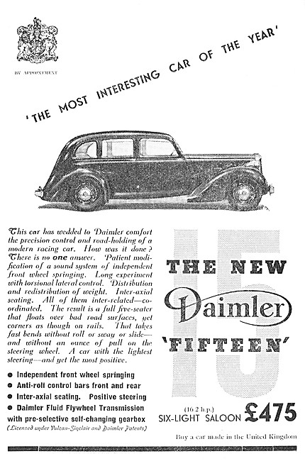 Daimler Fifteen - Daimler 15. 1937                               