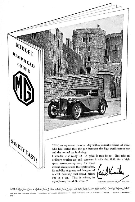 MG Midget Drophead Coupe 1939                                    