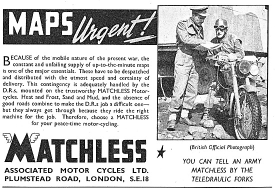 Matchless Army Motor Cycles                                      