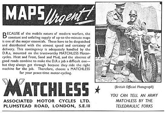 Matchless Army Motor Cycles                                      