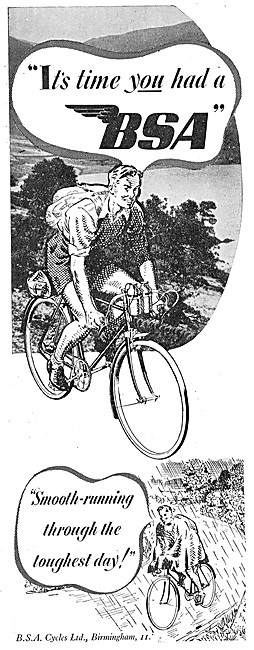 BSA Bicycles - BSA Cycles 1946 Advert                            