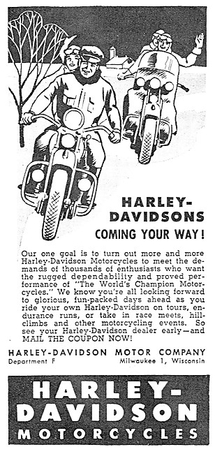 Harley-Davidson Motorcycles 1946                                 