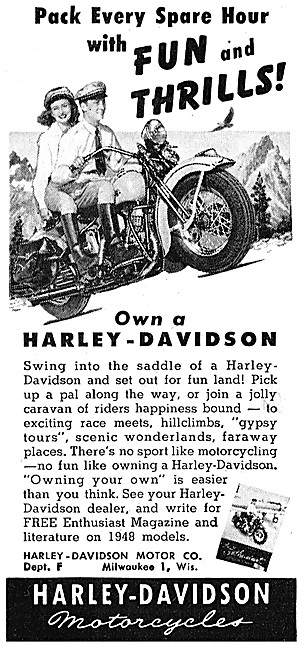Harley-Davidson Motorcycles 1948                                 