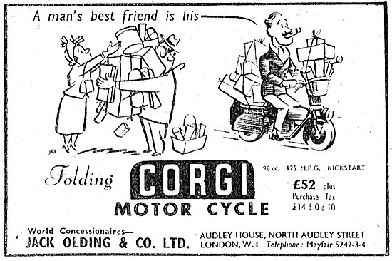 Corgi Motor Cycles 1949 Advert                                   