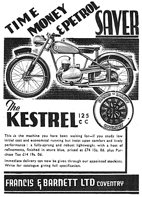 Francis Barnett Kestrel 125 cc                                   
