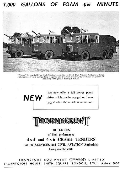 Thornycroft Airport Crash Tenders 1958                           