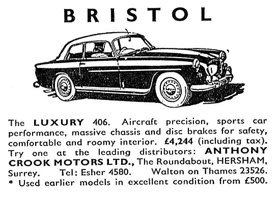 Bristol 406 - Anthony Crook Motors Ltd                           