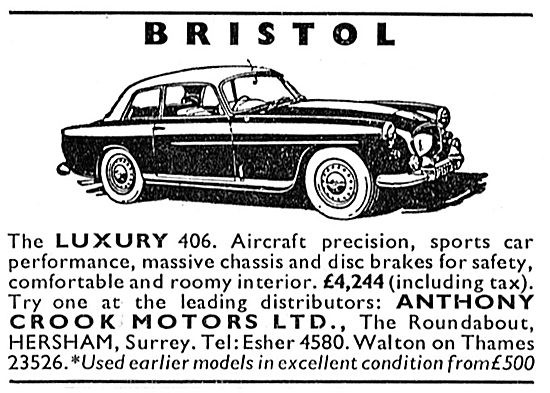 Anthony Crook Motors - Bristol 406                               