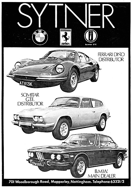 Sytner Ferrrari Dino - Sytner Scimitar - Sytner BMW Main Dealer  