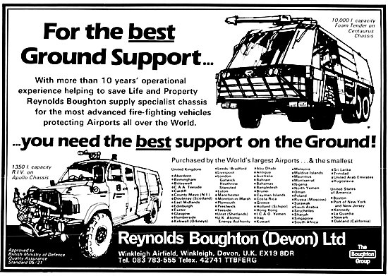 Reynolds Boughton Airport Fire Tenders 1983                      