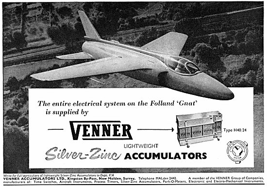 Venner Silver-Zinc Accumulators                                  