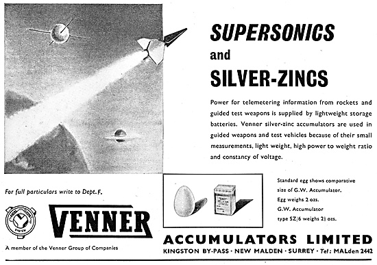 Venner Accumulators - Silver-Zinc Accumulators                   