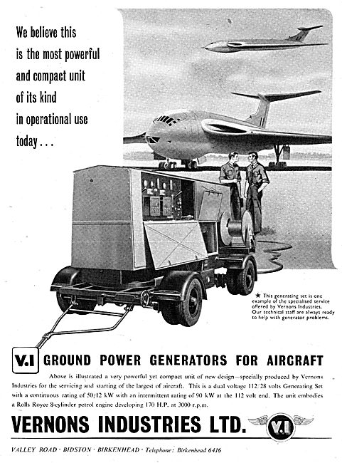 Vernons Industries Ground Power Units GPU & Generators           