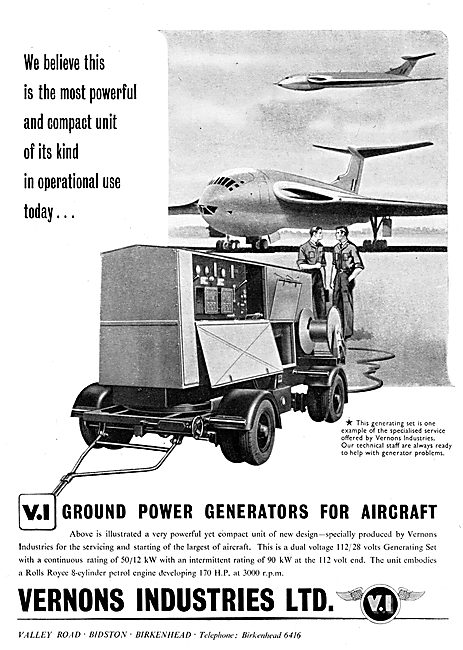 Vernons Industries Ground Power Units GPU & Generators           