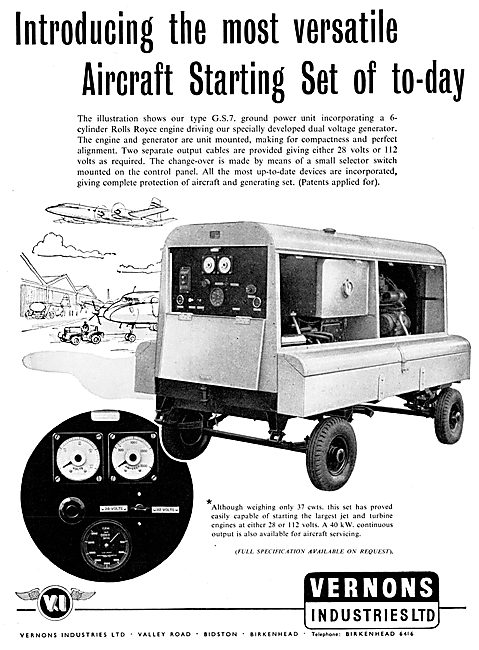 Vernons Industries Ground Power Units GPU & Generators           